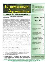 Efecto de la fertilización fosfórica sobre los niveles productivos de Caña de Azúcar en Tucuman